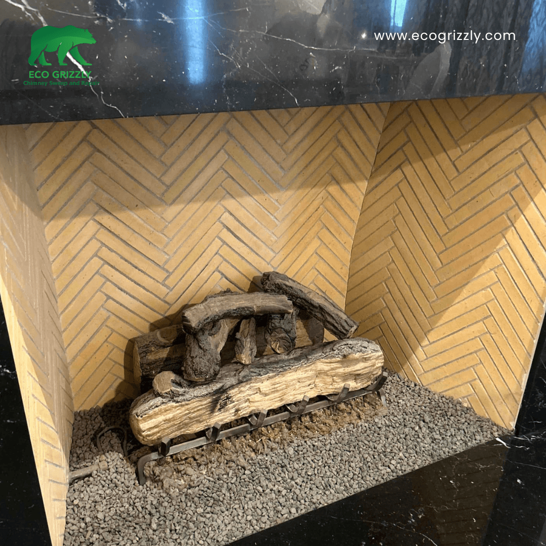 Deep chimney sweep showing clean flue walls and restored airflow